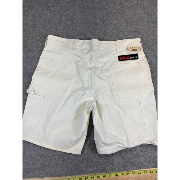 VINTAGE Indurall Paints Shorts Mens Size 40 Cream Cargo Workwear Utility NWT - Picture 2 of 5